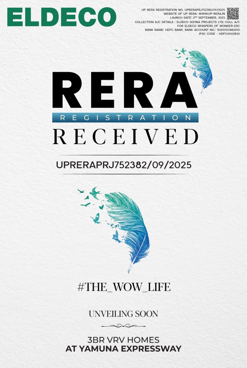 Eldeco WOW RERA Received